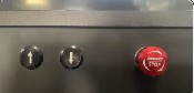 Emergency stop button inside cryotherapy chamber