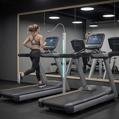 Cardio area with oxygen columns